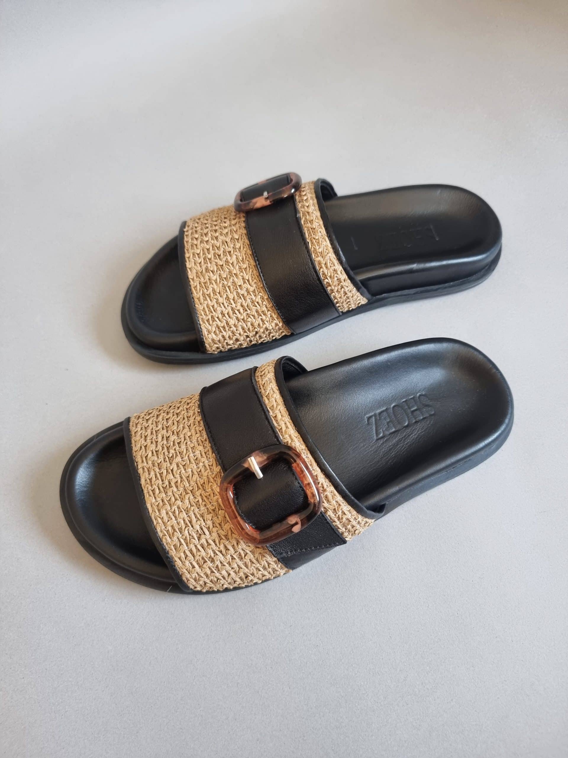 Isabella Rafia Black